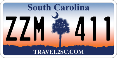 SC license plate ZZM411