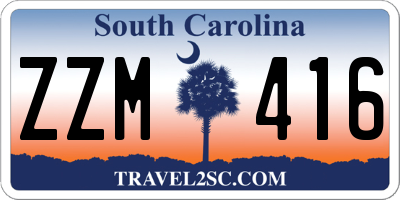 SC license plate ZZM416