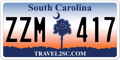 SC license plate ZZM417