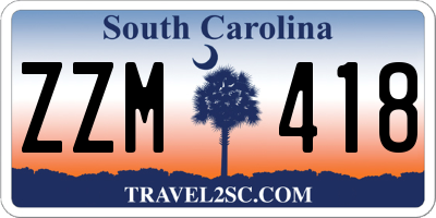 SC license plate ZZM418