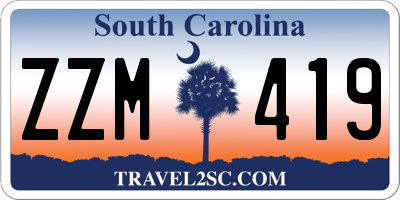 SC license plate ZZM419