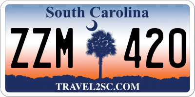 SC license plate ZZM420