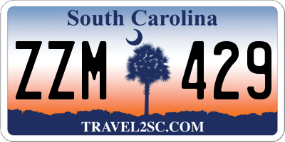 SC license plate ZZM429