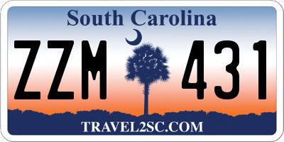 SC license plate ZZM431