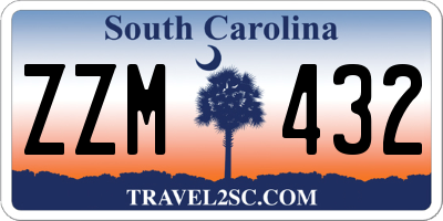 SC license plate ZZM432