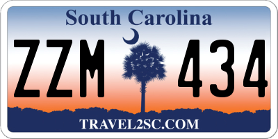 SC license plate ZZM434