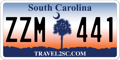 SC license plate ZZM441