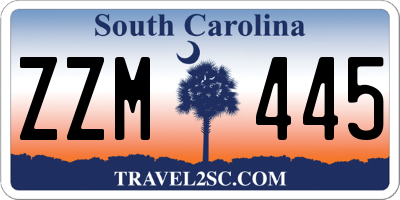 SC license plate ZZM445