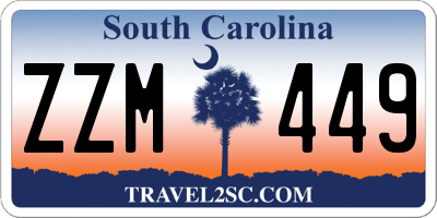SC license plate ZZM449