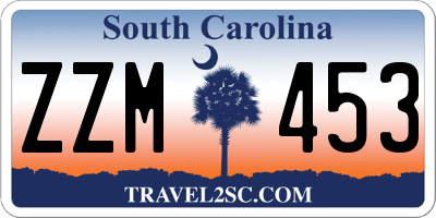 SC license plate ZZM453