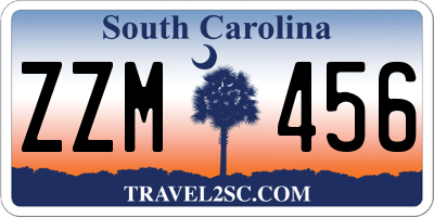 SC license plate ZZM456