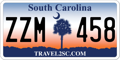 SC license plate ZZM458