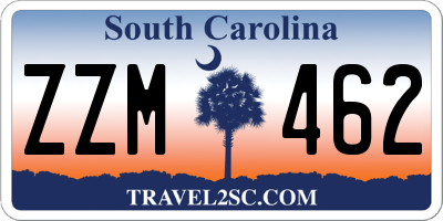 SC license plate ZZM462