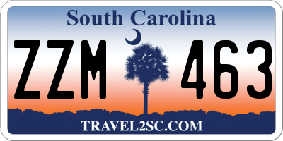 SC license plate ZZM463