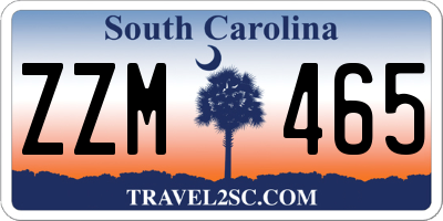 SC license plate ZZM465