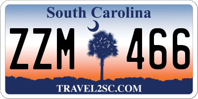 SC license plate ZZM466