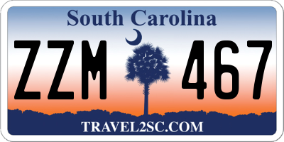 SC license plate ZZM467