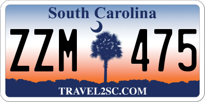 SC license plate ZZM475