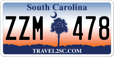 SC license plate ZZM478