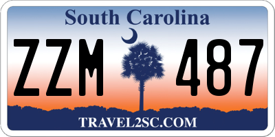 SC license plate ZZM487