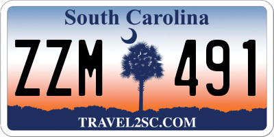 SC license plate ZZM491