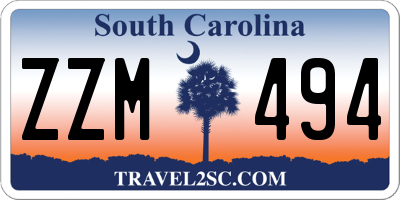 SC license plate ZZM494