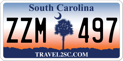 SC license plate ZZM497