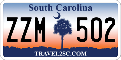 SC license plate ZZM502