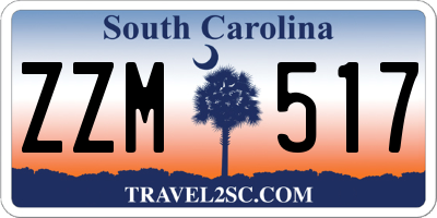 SC license plate ZZM517