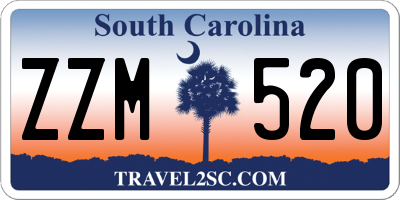 SC license plate ZZM520