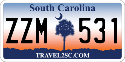 SC license plate ZZM531