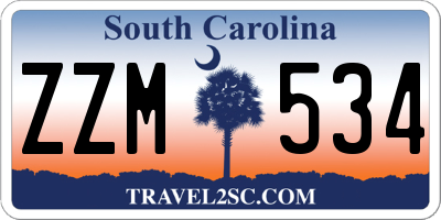 SC license plate ZZM534