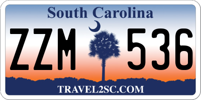 SC license plate ZZM536