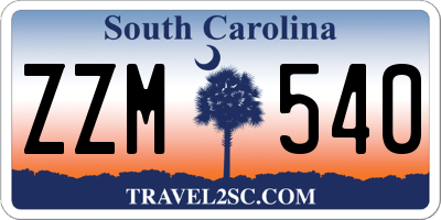 SC license plate ZZM540