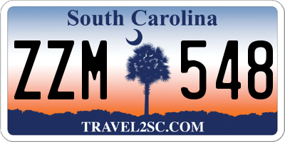 SC license plate ZZM548