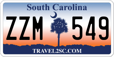 SC license plate ZZM549
