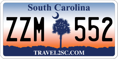SC license plate ZZM552
