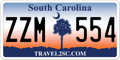 SC license plate ZZM554