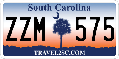 SC license plate ZZM575