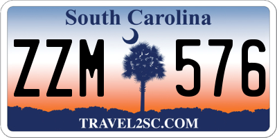 SC license plate ZZM576