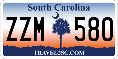 SC license plate ZZM580