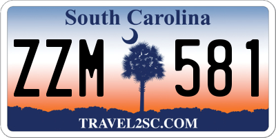 SC license plate ZZM581