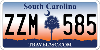 SC license plate ZZM585