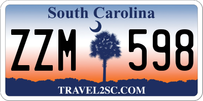 SC license plate ZZM598