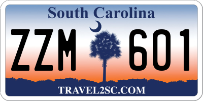SC license plate ZZM601
