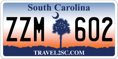 SC license plate ZZM602