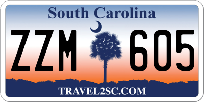 SC license plate ZZM605