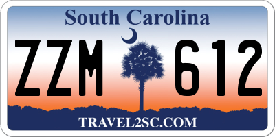 SC license plate ZZM612