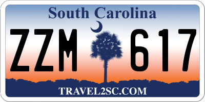 SC license plate ZZM617