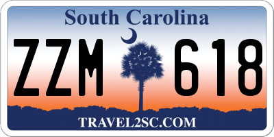 SC license plate ZZM618
